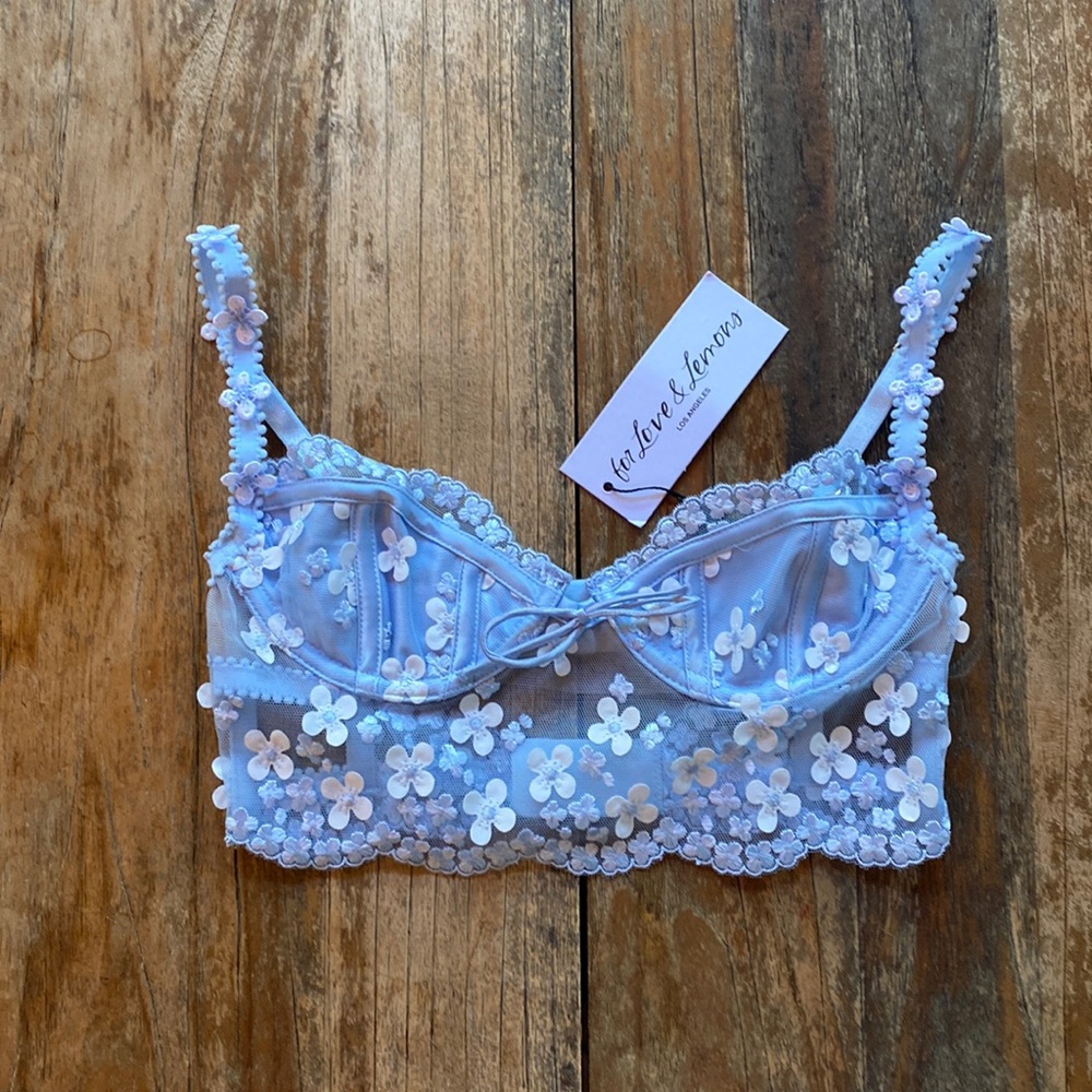 Nwt For Love & Lemons Daisy Bustier Bra View 6